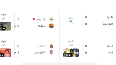 مباريات الدوري الإسباني