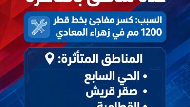انقطاع المياه في القاهرة