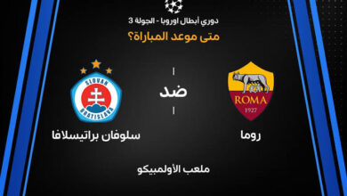 مباراة روما ضد سلوفان براتيسلافا